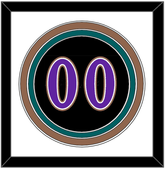 Arizona Number - Alternate Black (2001-2006) - Premier Tier 1