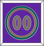 Arizona Number - Alternate Purple (1998-2006) - Triple Mat 2