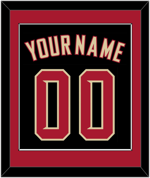 Arizona Name & Number - Alternate Black (2020-2023) - Single Mat 2