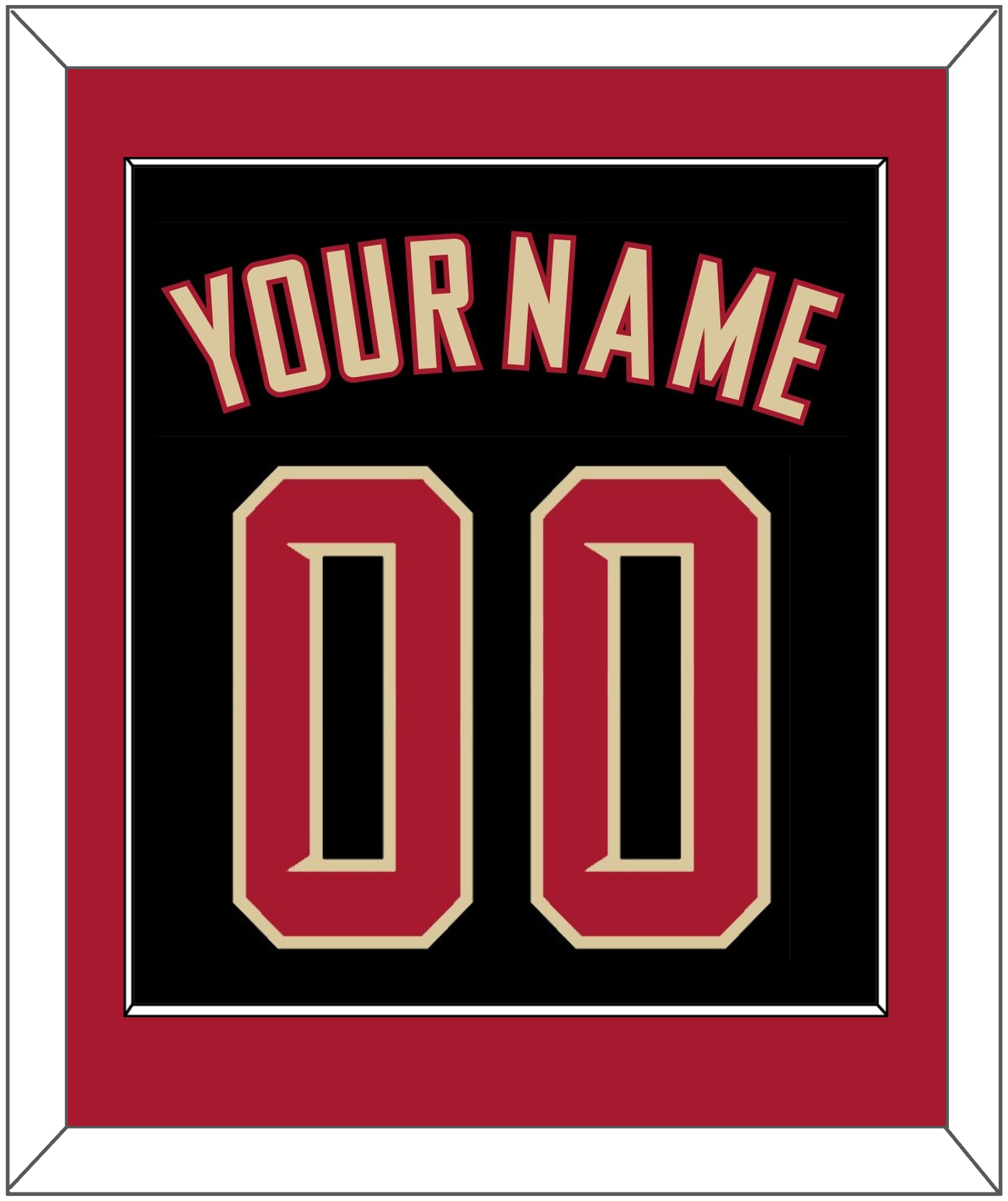 Arizona Name & Number - Alternate Black (2020-2023) - Essential Tier 2