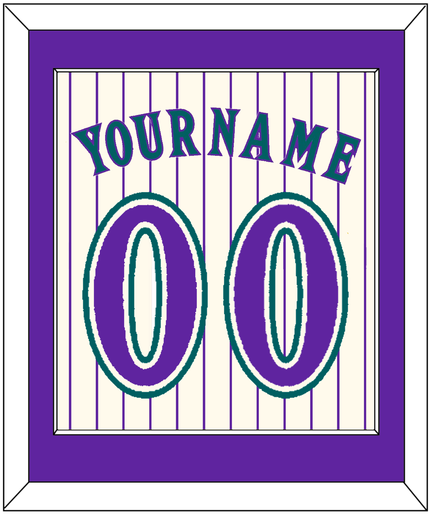 Arizona Name & Number - Home Off-White Pinstripes (2001-2006) - Essential Tier 1