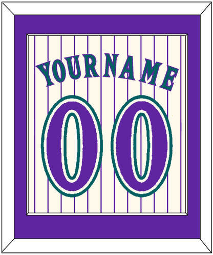 Arizona Name & Number - Home Off-White Pinstripes (2001-2006) - Essential Tier 1