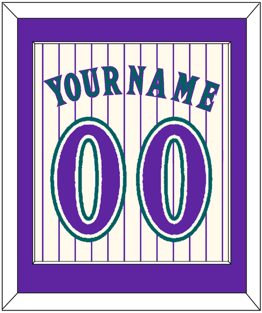 Arizona Name & Number - Home Off-White Pinstripes (2001-2006) - Essential Tier 1