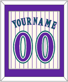 Arizona Name & Number - Home Off-White Pinstripes (2001-2006) - Single Mat 1