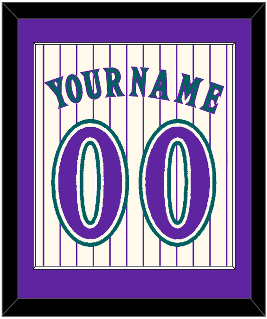 Arizona Name & Number - Home Off-White Pinstripes (2001-2006) - Essential Tier 1