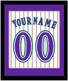 Arizona Name & Number - Home Off-White Pinstripes (2001-2006) - Single Mat 1