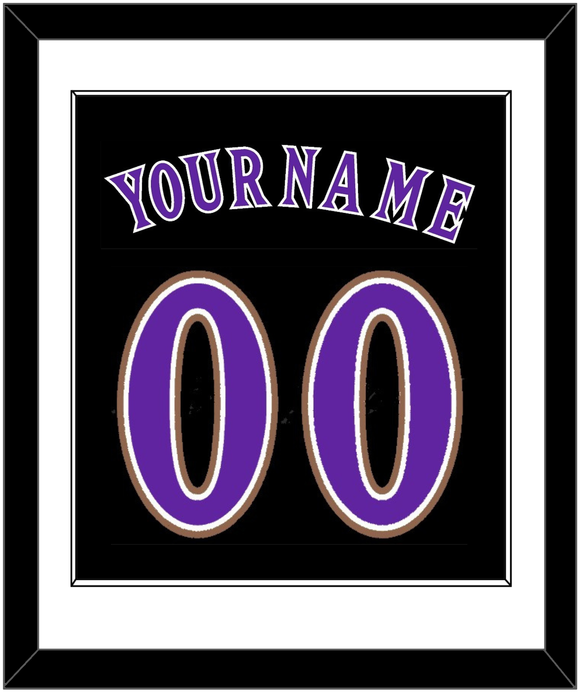 Arizona Name & Number - Alternate Black (2001-2006) - Single Mat 1