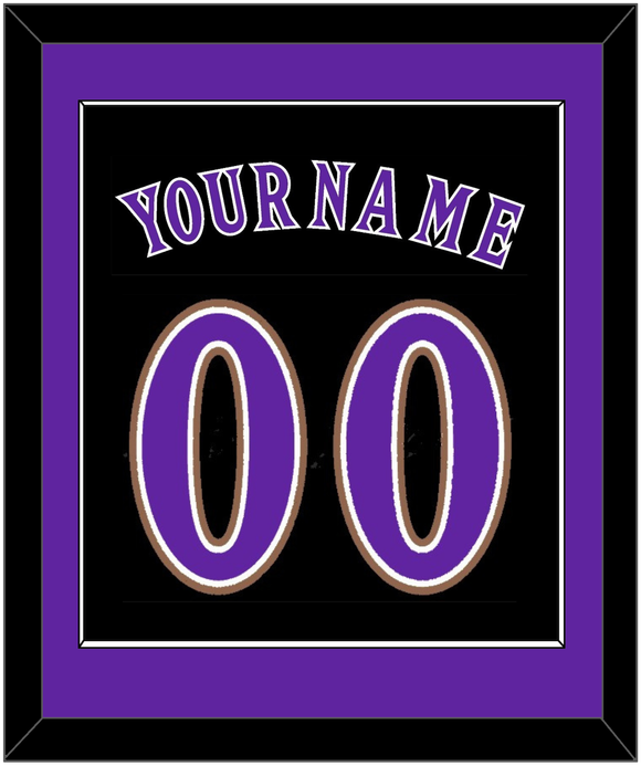 Arizona Name & Number - Alternate Black (2001-2006) - Single Mat 2