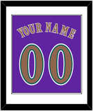 Arizona Name & Number - Alternate Purple (1998-2002) - Single Mat 1