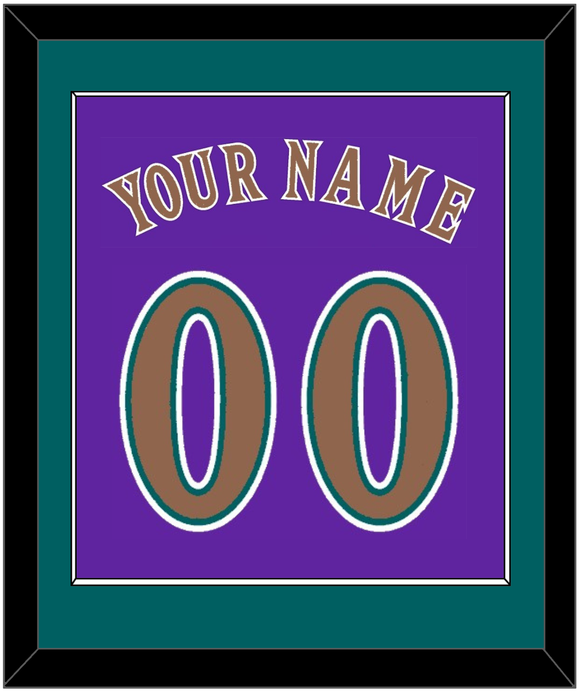 Arizona Name & Number - Alternate Purple (1998-2002) - Single Mat 2