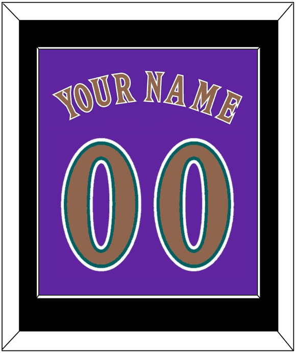Arizona Name & Number - Alternate Purple (1998-2002) - Single Mat 3