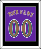 Arizona Name & Number - Alternate Purple (1998-2002) - Single Mat 3