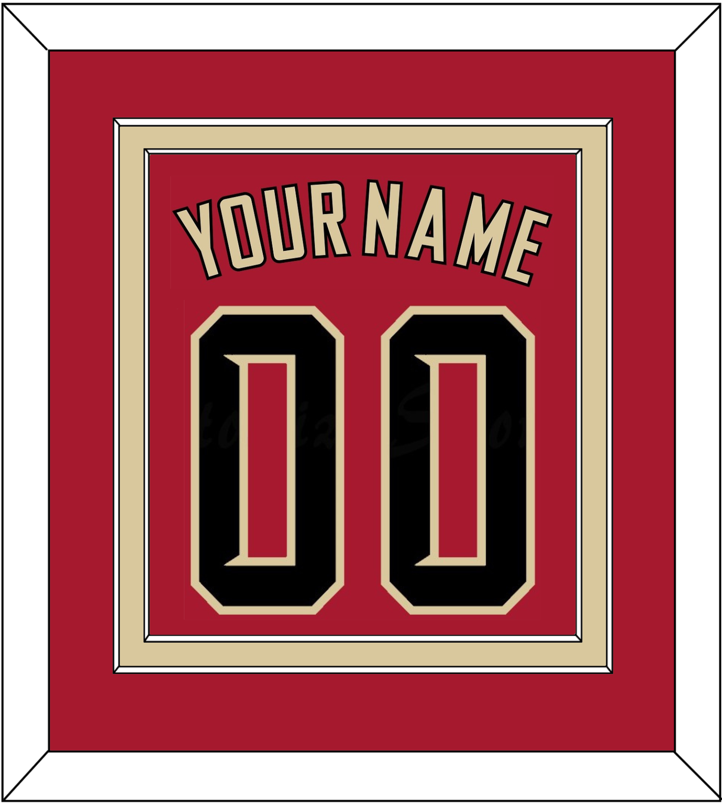 Arizona Name & Number - Alternate Red (2020-2023) - Signature Tier 2
