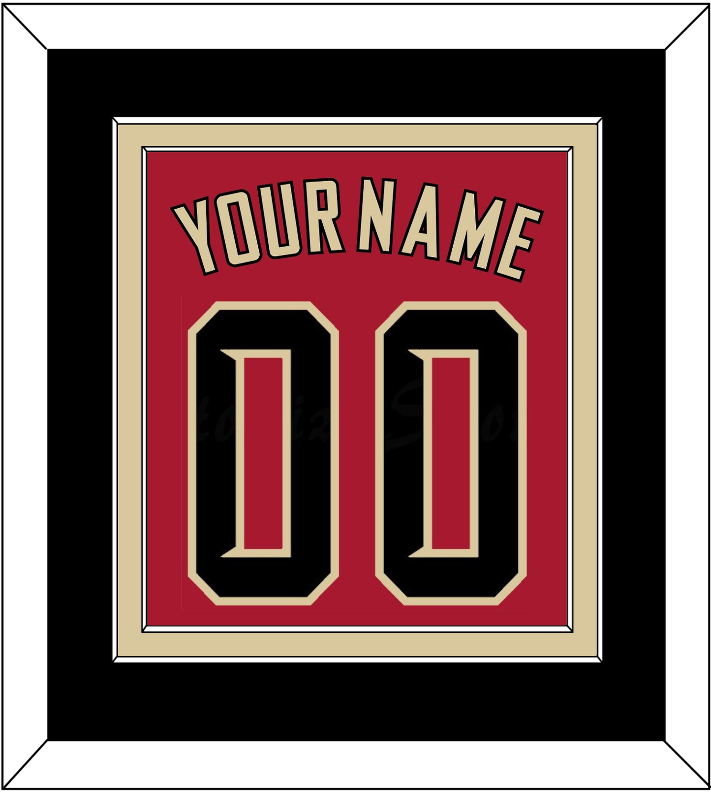 Arizona Name & Number - Alternate Red (2020-2023) - Signature Tier 3