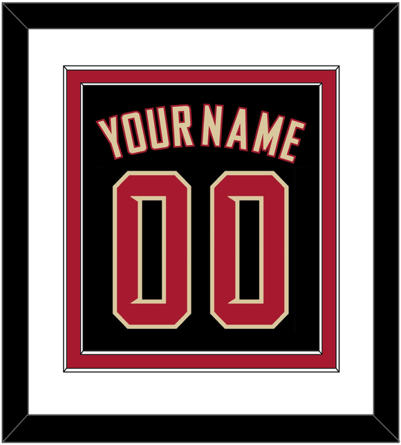 Arizona Name & Number - Alternate Black (2020-2023) - Double Mat 1