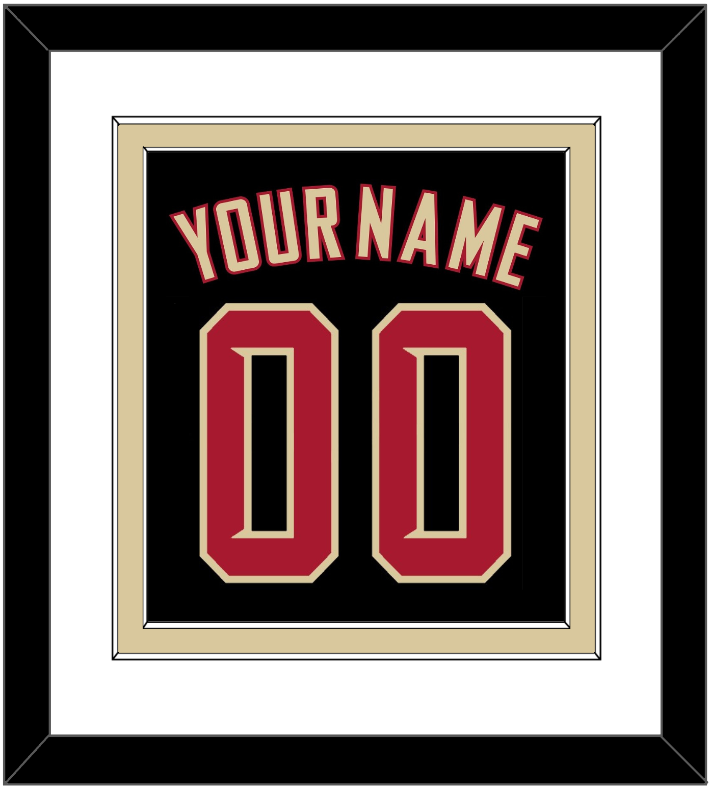 Arizona Name & Number - Alternate Black (2020-2023) - Signature Tier 2