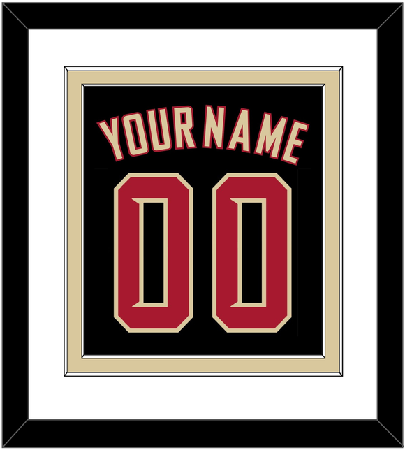 Arizona Name & Number - Alternate Black (2020-2023) - Double Mat 2