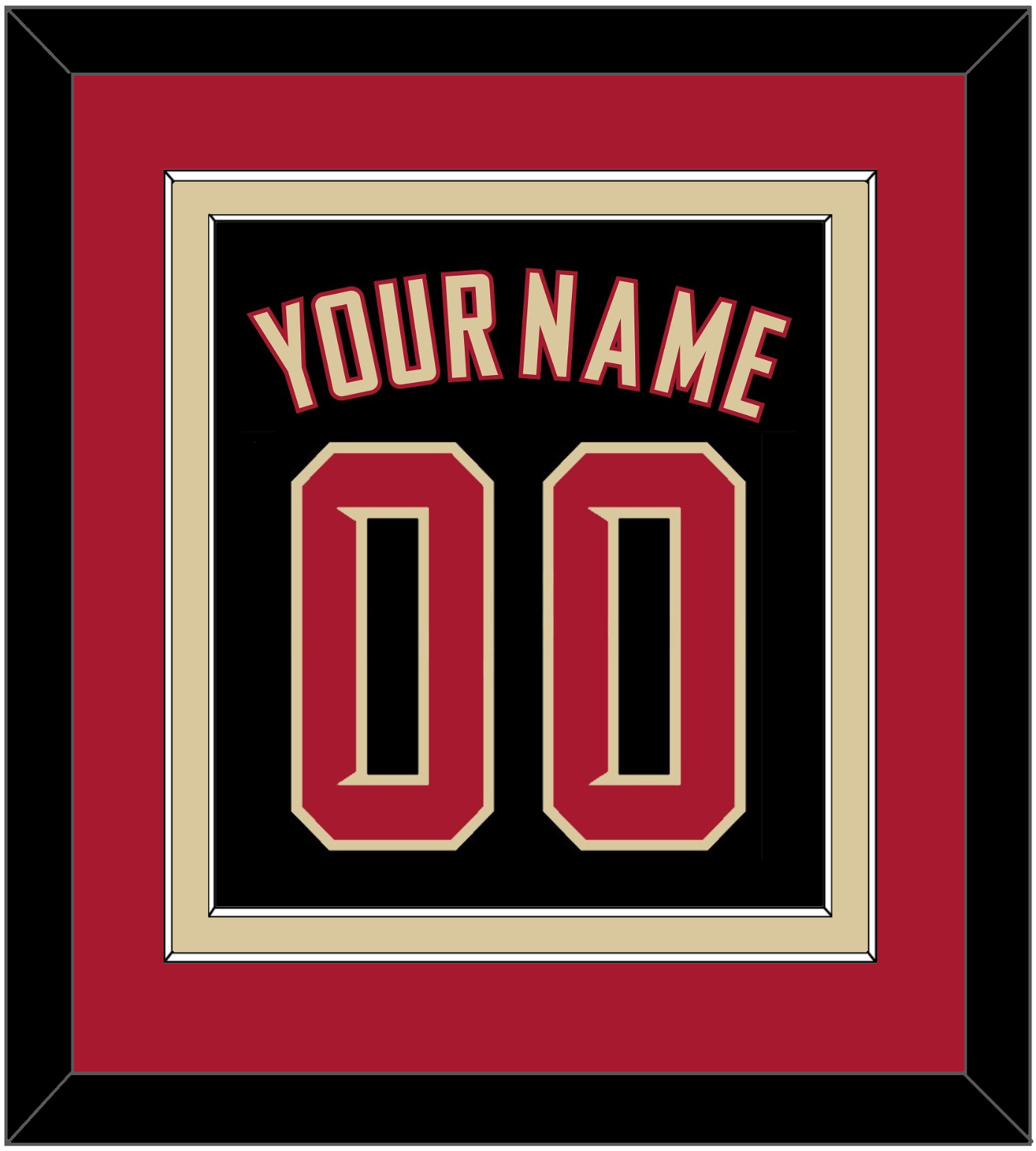 Arizona Name & Number - Alternate Black (2020-2023) - Signature Tier 3