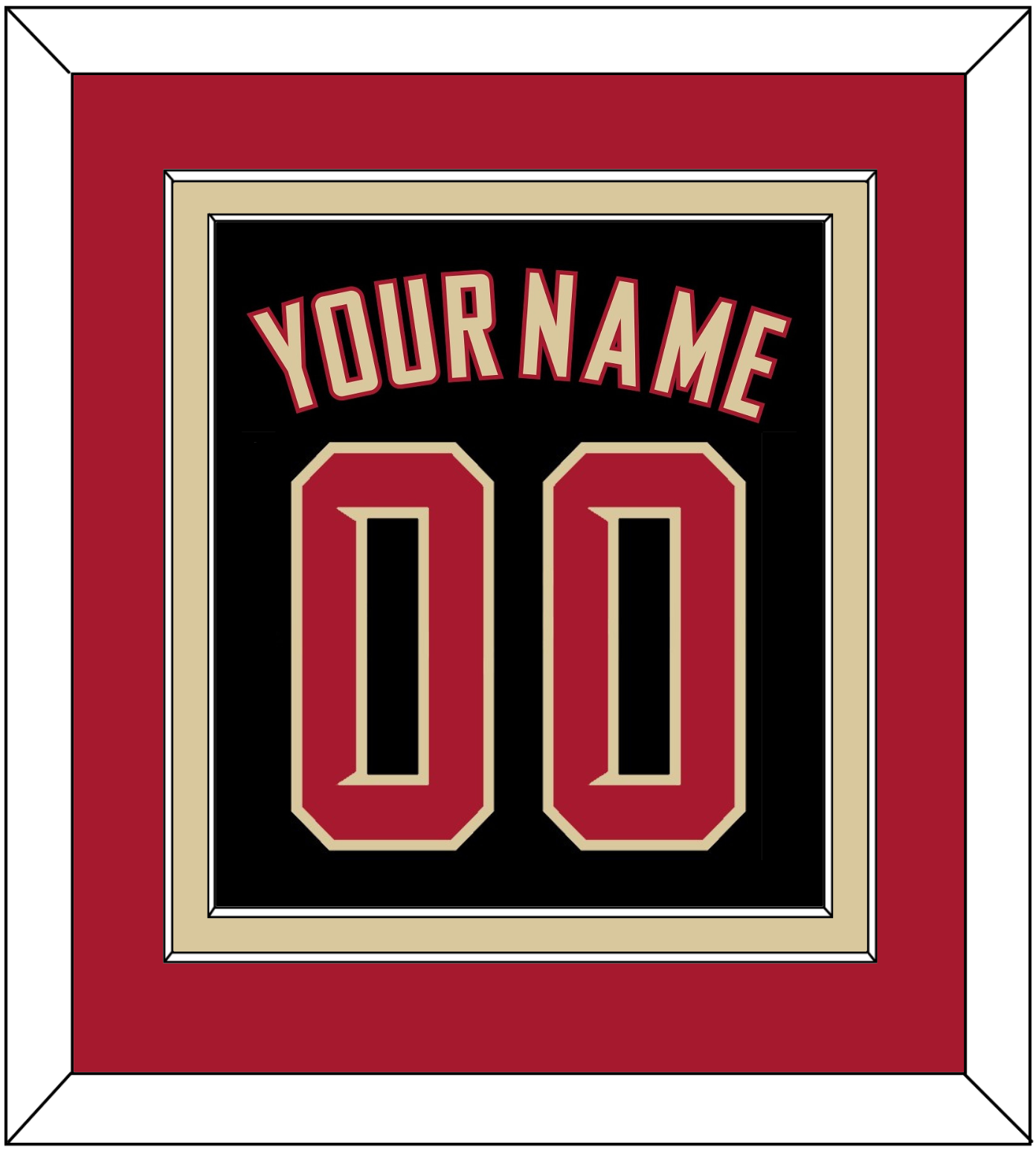 Arizona Name & Number - Alternate Black (2020-2023) - Signature Tier 3