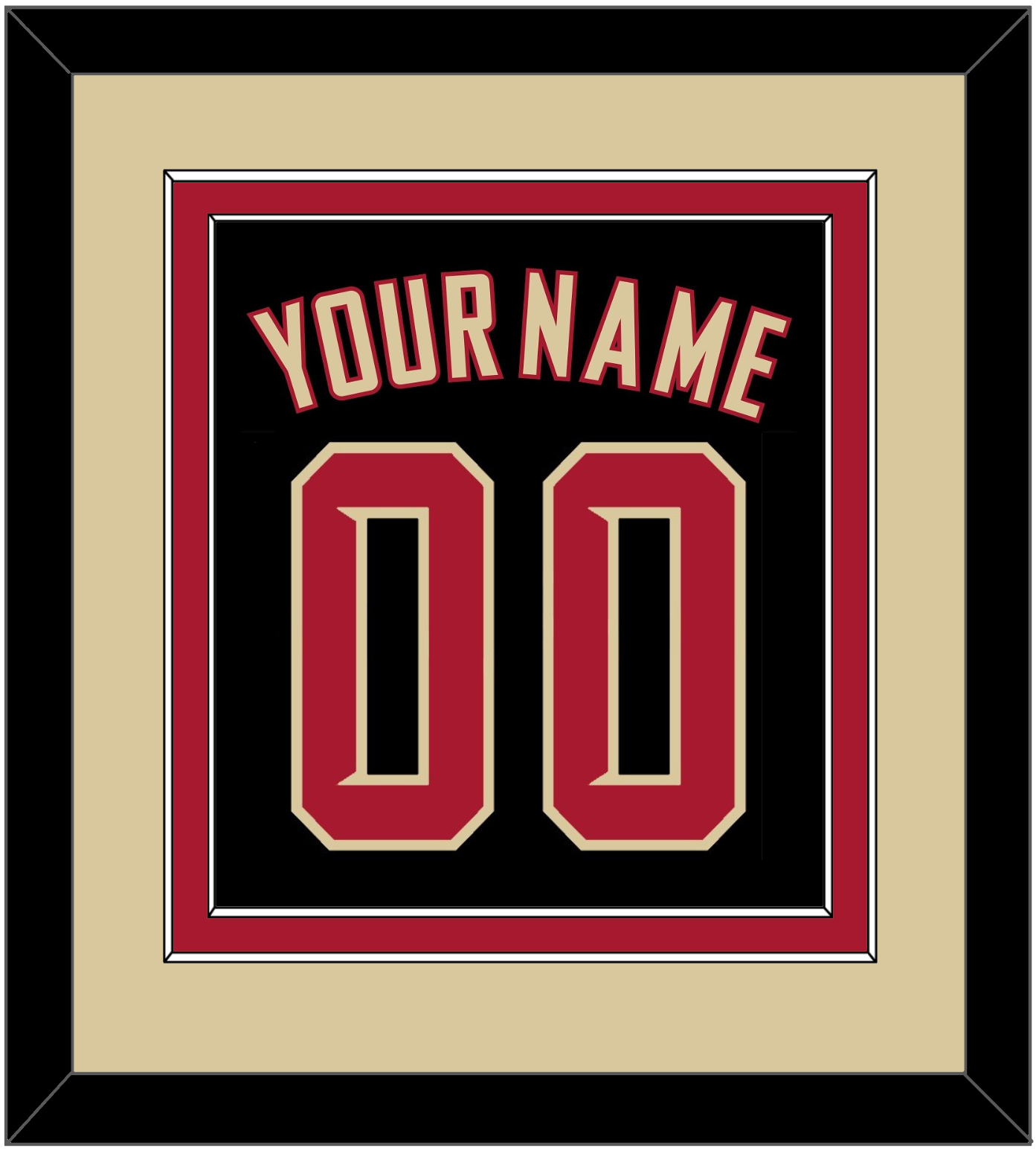 Arizona Name & Number - Alternate Black (2020-2023) - Signature Tier 4