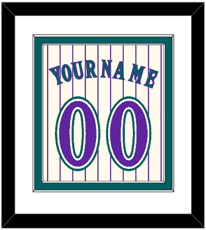 Arizona Name & Number - Home Off-White Pinstripes (2001-2006) - Signature Tier 2