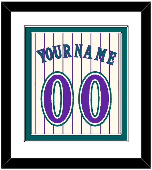 Arizona Name & Number - Home Off-White Pinstripes (2001-2006) - Signature Tier 2