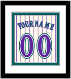 Arizona Name & Number - Home Off-White Pinstripes (2001-2006) - Double Mat 2