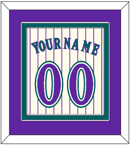 Arizona Name & Number - Home Off-White Pinstripes (2001-2006) - Signature Tier 3