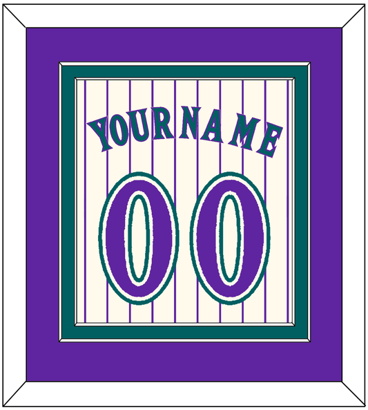 Arizona Name & Number - Home Off-White Pinstripes (2001-2006) - Signature Tier 3