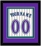 Arizona Name & Number - Home Off-White Pinstripes (2001-2006) - Double Mat 3