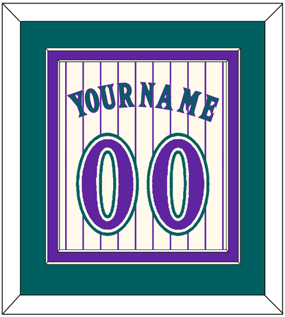 Arizona Name & Number - Home Off-White Pinstripes (2001-2006) - Signature Tier 4