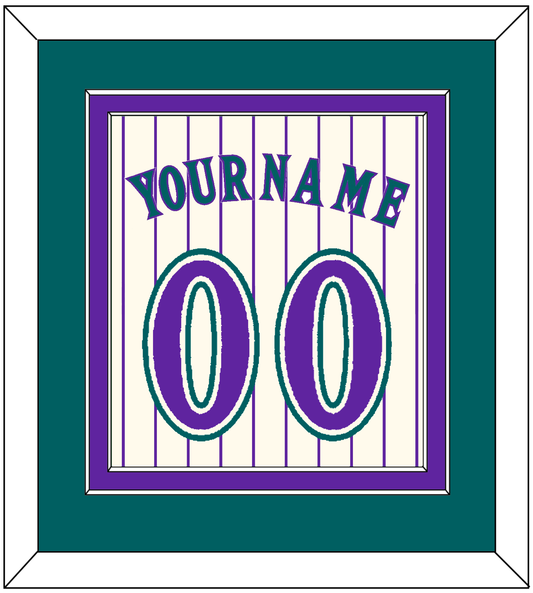 Arizona Name & Number - Home Off-White Pinstripes (2001-2006) - Signature Tier 4