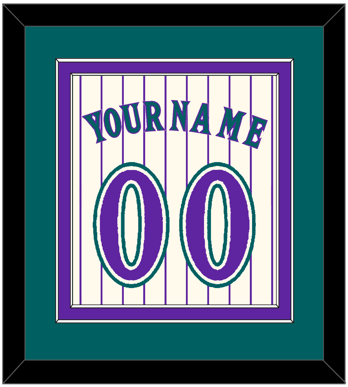Arizona Name & Number - Home Off-White Pinstripes (2001-2006) - Signature Tier 4