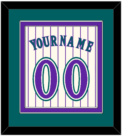 Arizona Name & Number - Home Off-White Pinstripes (2001-2006) - Signature Tier 4