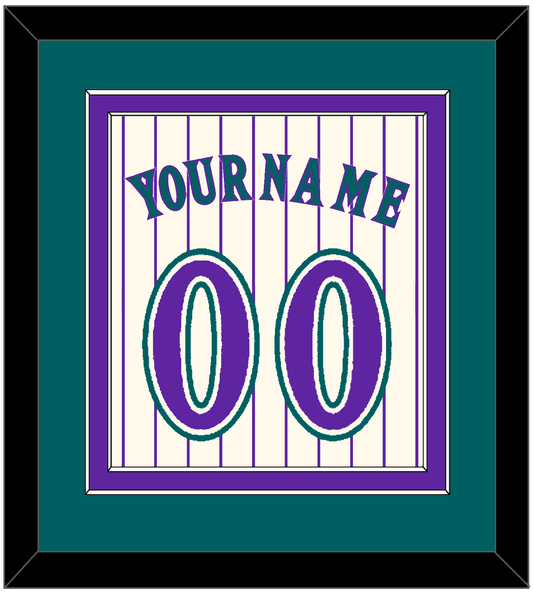 Arizona Name & Number - Home Off-White Pinstripes (2001-2006) - Signature Tier 4