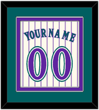 Arizona Name & Number - Home Off-White Pinstripes (2001-2006) - Double Mat 4