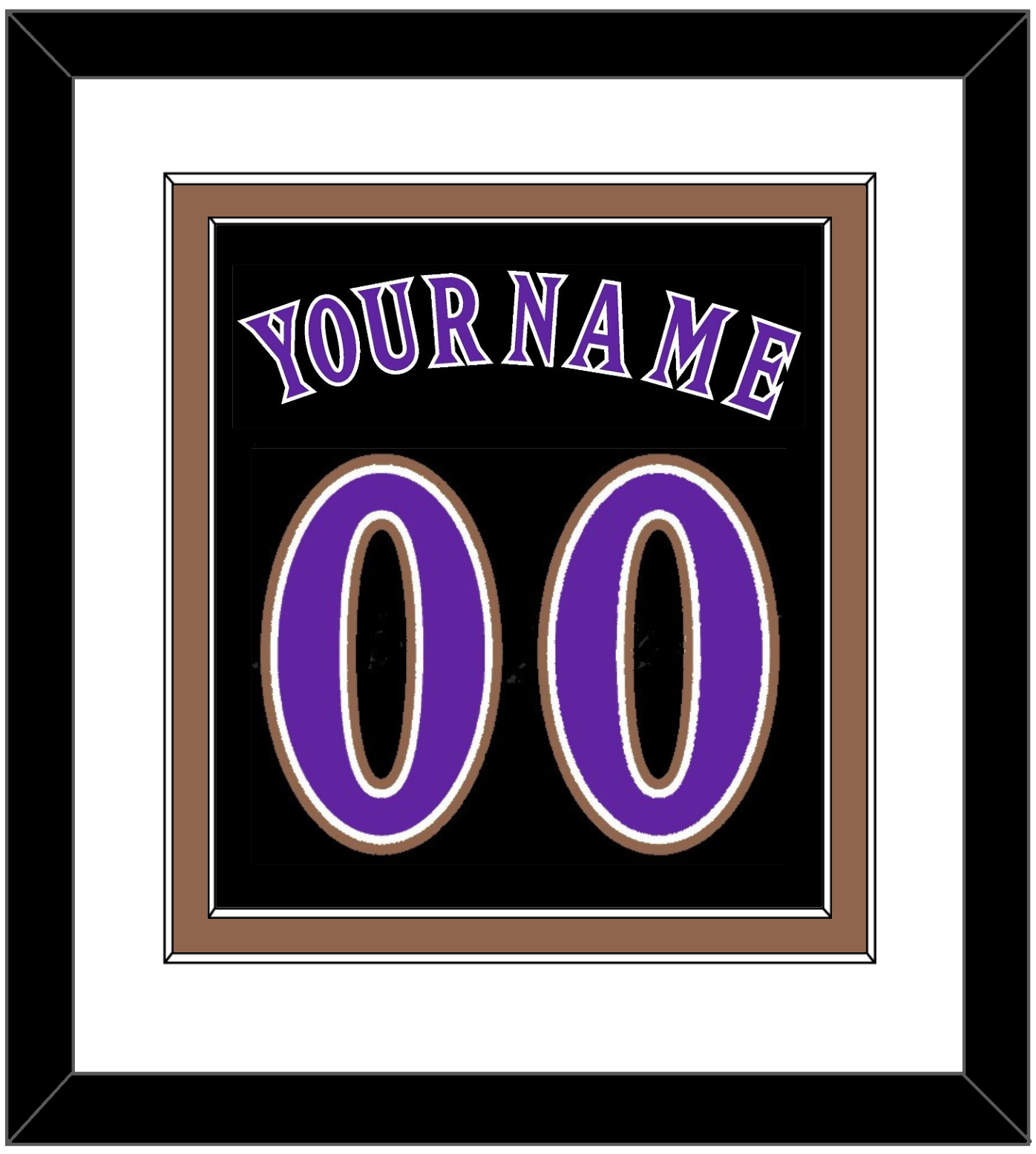 Arizona Name & Number - Alternate Black (2001-2006) - Signature Tier 1