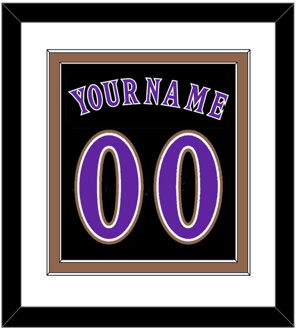 Arizona Name & Number - Alternate Black (2001-2006) - Double Mat 1