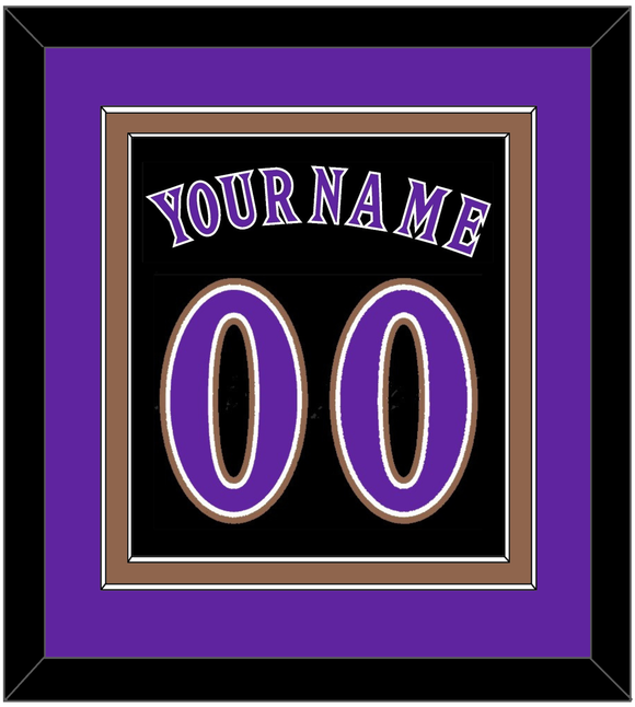 Arizona Name & Number - Alternate Black (2001-2006) - Double Mat 2
