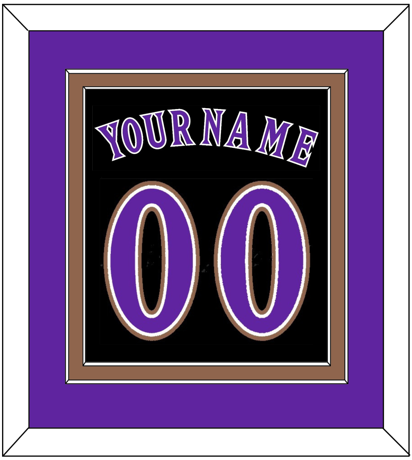 Arizona Name & Number - Alternate Black (2001-2006) - Signature Tier 2