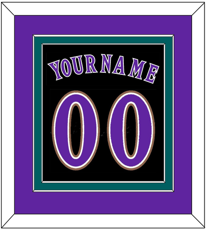 Arizona Name & Number - Alternate Black (2001-2006) - Signature Tier 3
