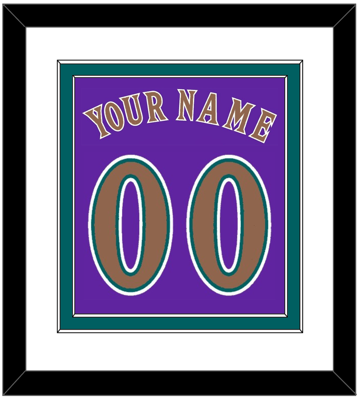 Arizona Name & Number - Alternate Purple (1998-2002) - Signature Tier 1