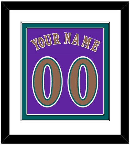 Arizona Name & Number - Alternate Purple (1998-2002) - Signature Tier 1