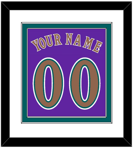 Arizona Name & Number - Alternate Purple (1998-2002) - Signature Tier 1