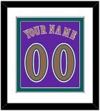 Arizona Name & Number - Alternate Purple (1998-2002) - Double Mat 1