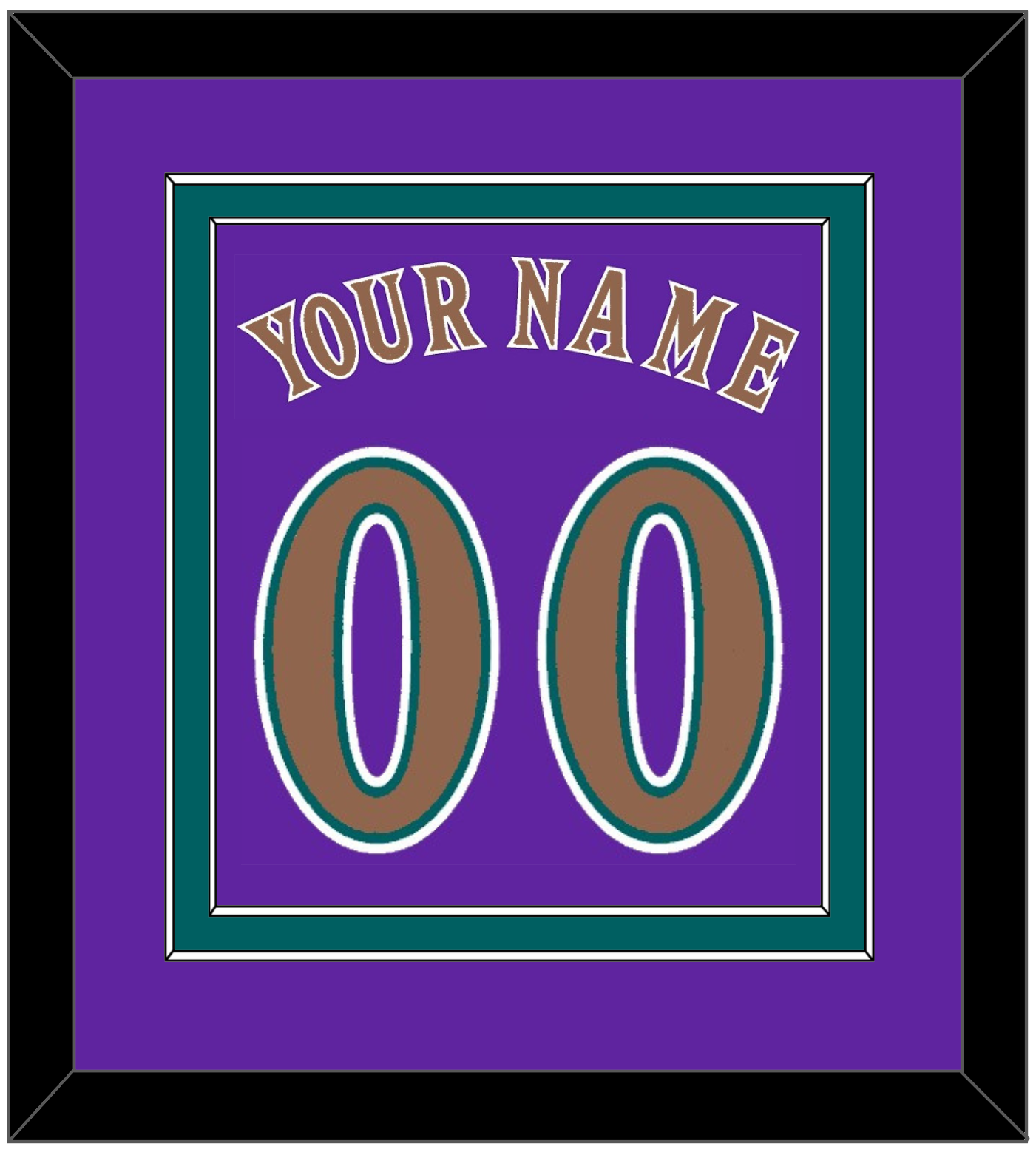 Arizona Name & Number - Alternate Purple (1998-2002) - Signature Tier 2