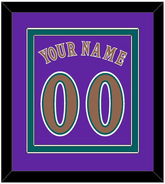 Arizona Name & Number - Alternate Purple (1998-2002) - Signature Tier 2