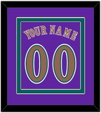 Arizona Name & Number - Alternate Purple (1998-2002) - Double Mat 2