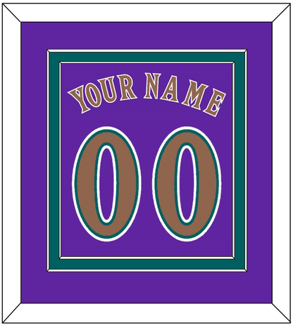 Arizona Name & Number - Alternate Purple (1998-2002) - Signature Tier 2