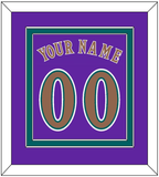 Arizona Name & Number - Alternate Purple (1998-2002) - Double Mat 2